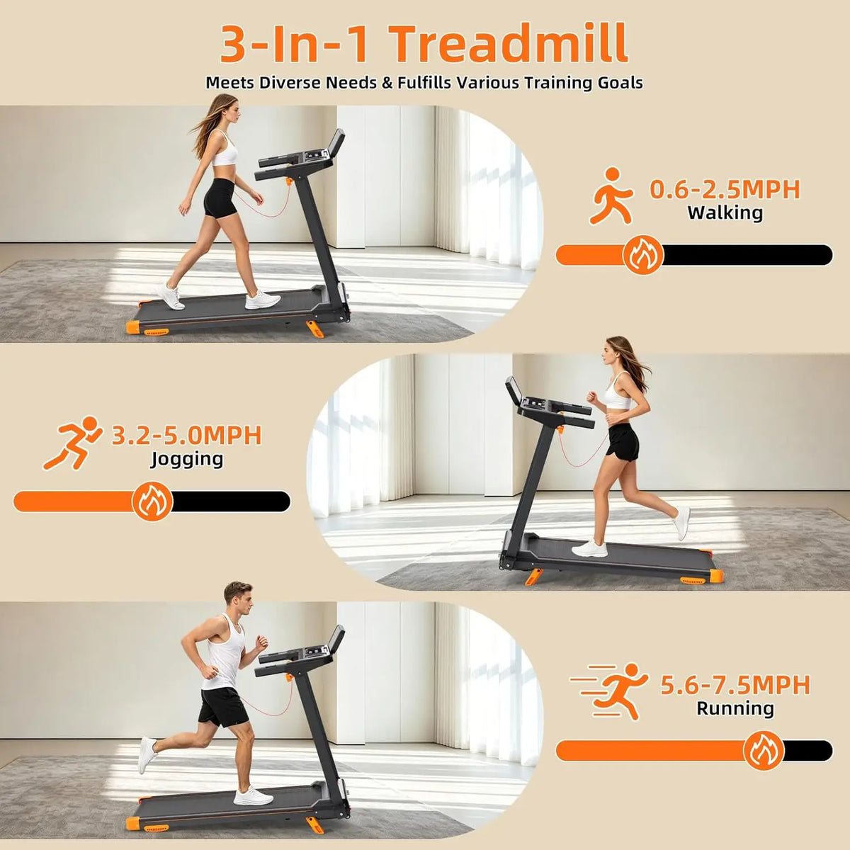 Walking Pad Treadmill With 12 Percent Incline And App Control