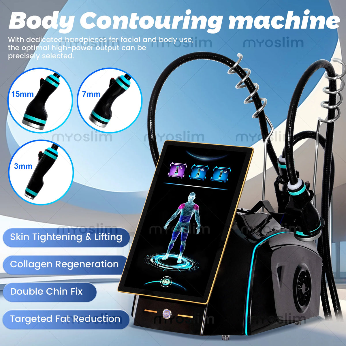 Portable Coolwaves RF Radiofrequency 2.45 GHz Slimming Body Sculpt & Face Body Tightening Cellulite Reduction Desktop Machine