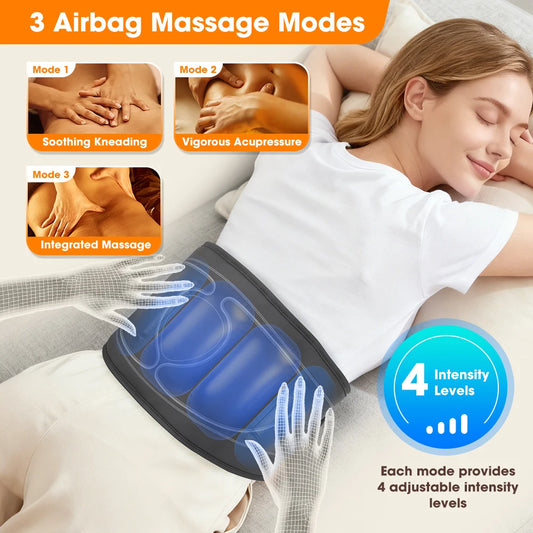 Hailicare Cordless Heating Lumbar Support Belt With Airbag Massage