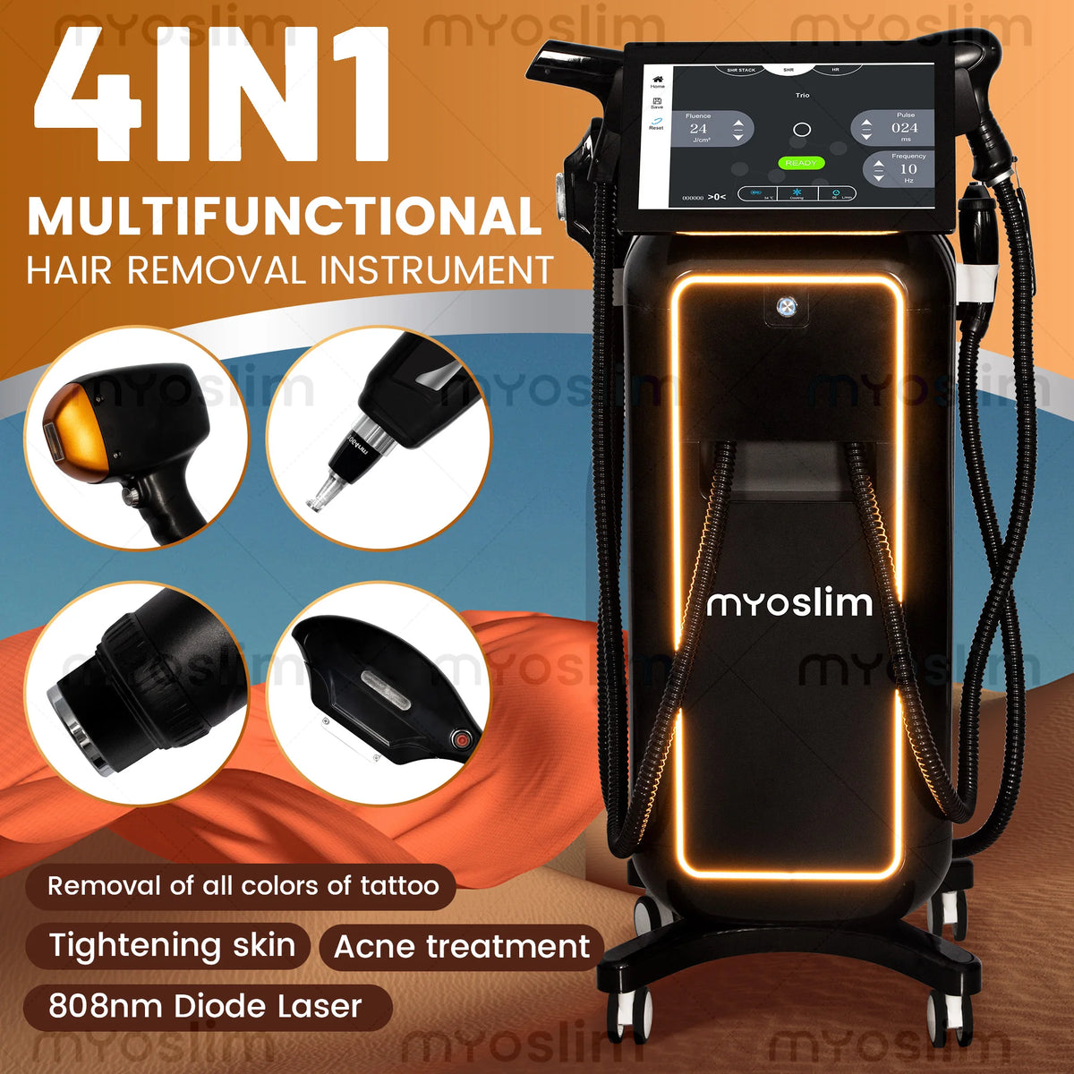 MYOSLIM Four Wave Diode Laser Hair Removal Machine