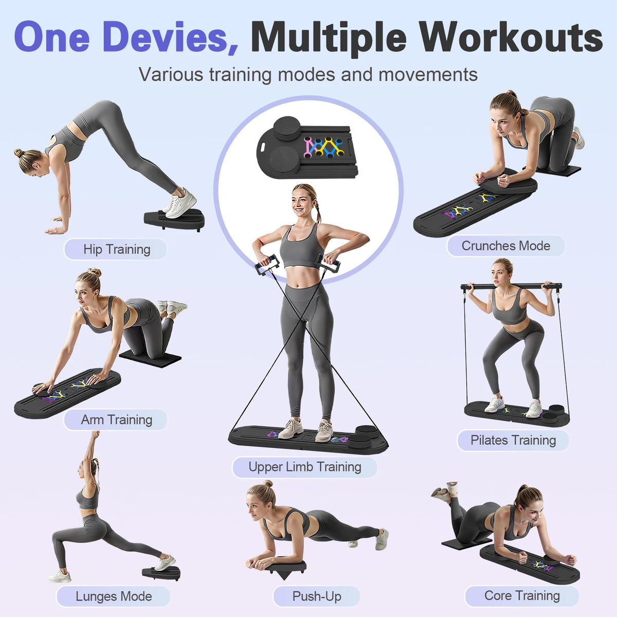 Multifunctional Pilates Abdominal Board for Full Body Strength Training